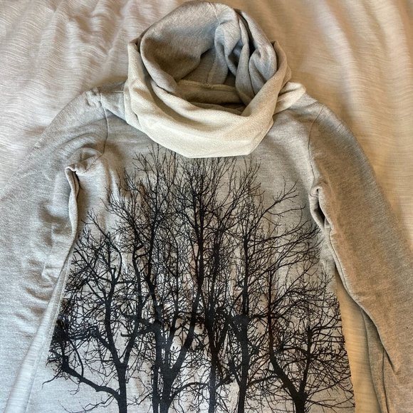 Cowl Neck ONE OF A KIND Handmade Sweatshirt - Picture 1 of 2